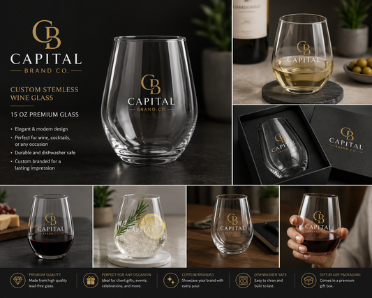 18oz Stemless Wine Glass